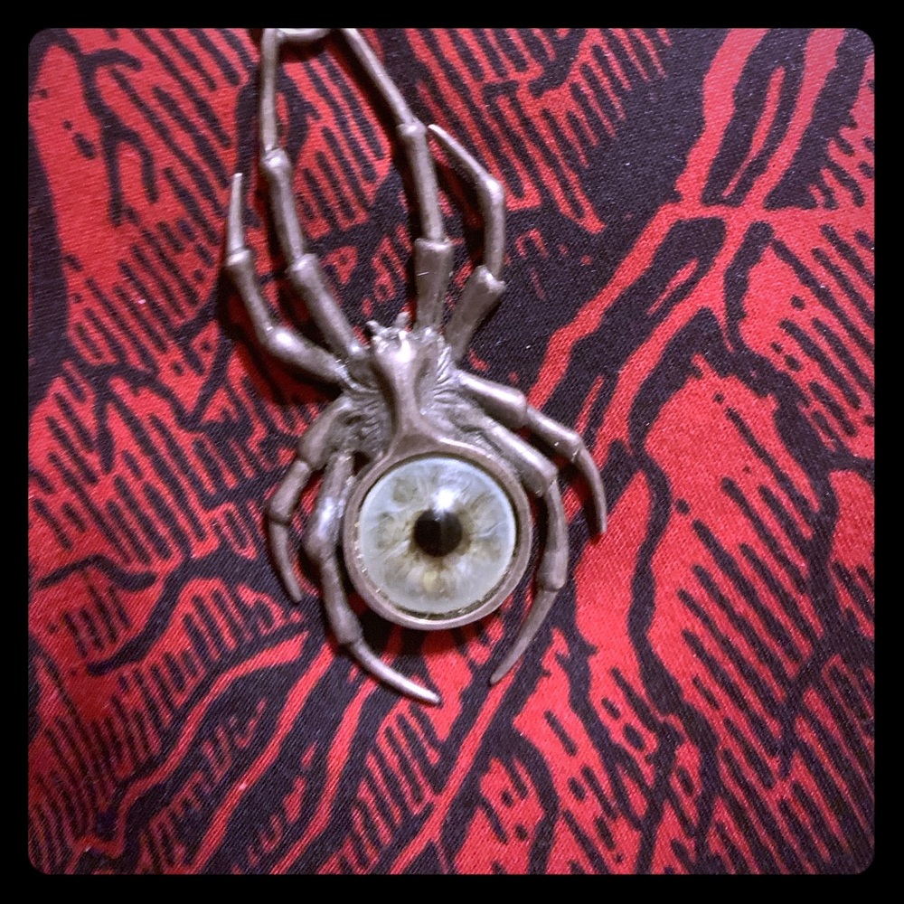 Eyeball widow spider pendant for necklace